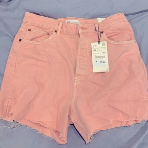 Zara Pink Hi-Rise Jean shorts! NWT. US Size 12